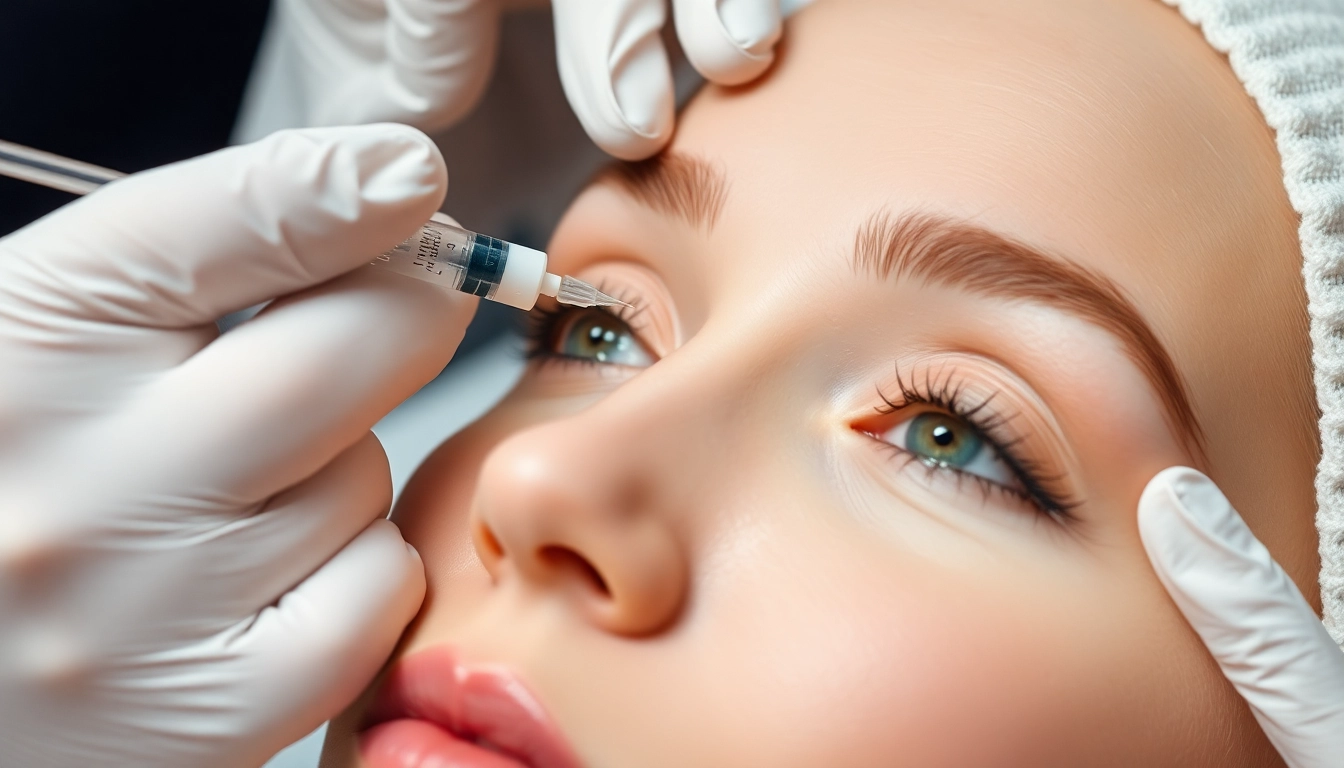 Botox Behandlung: Expert injection into facial muscles for youthful, smooth skin in Zurich.