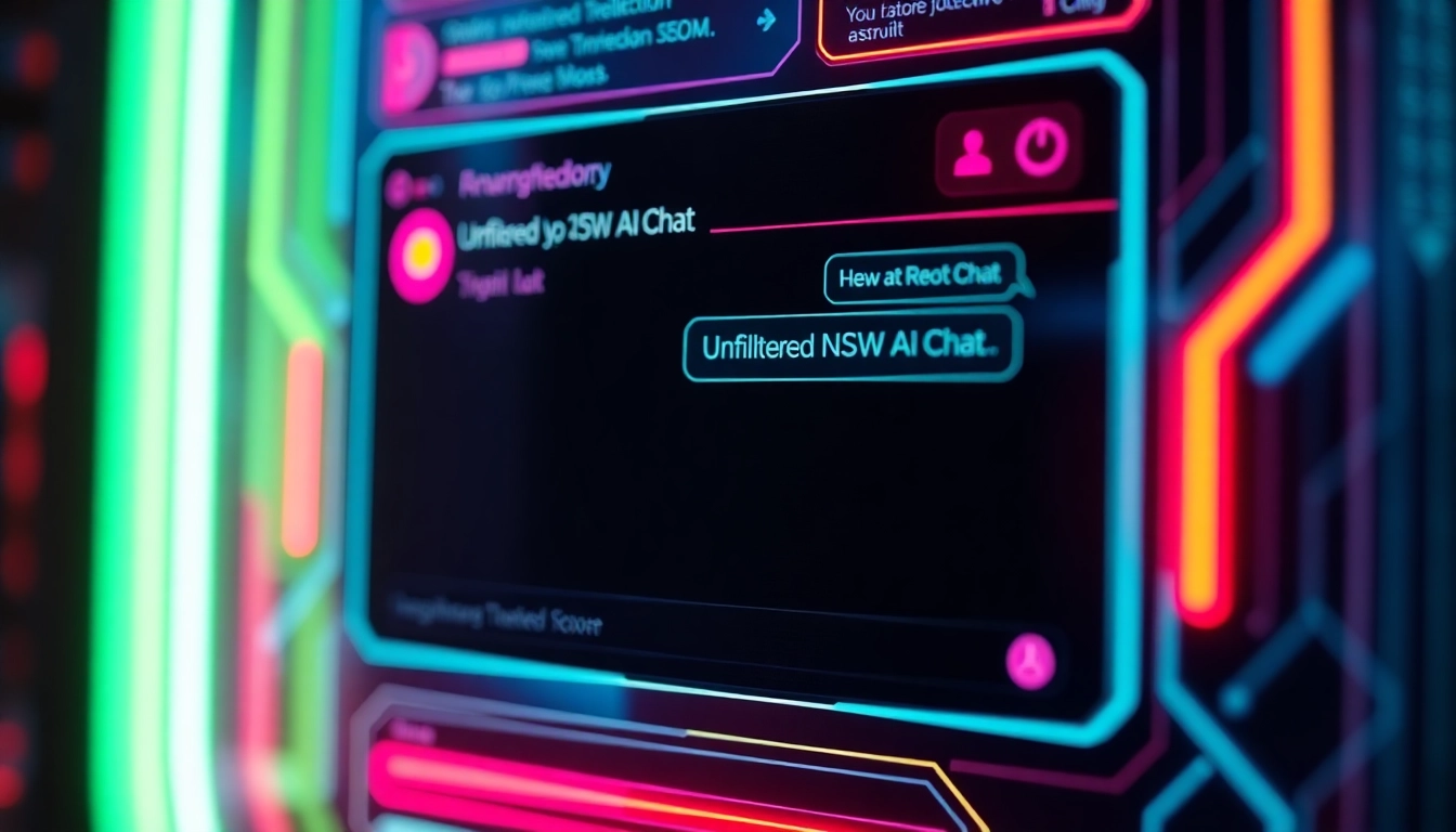 Engaging NSFW AI chat interface showcasing uncensored conversations for adult users, emphasizing realism and interaction.