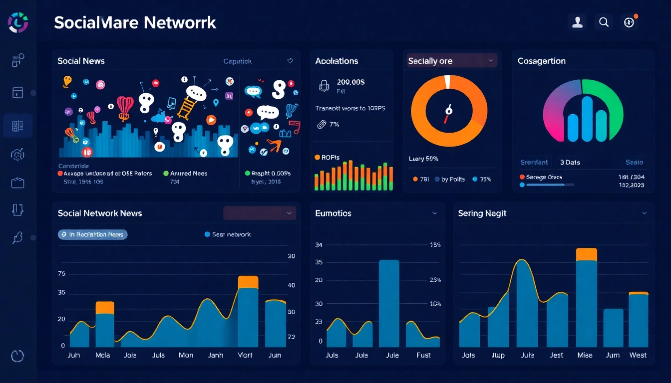 Social Network News platform displaying latest trending topics and engaging digital content for