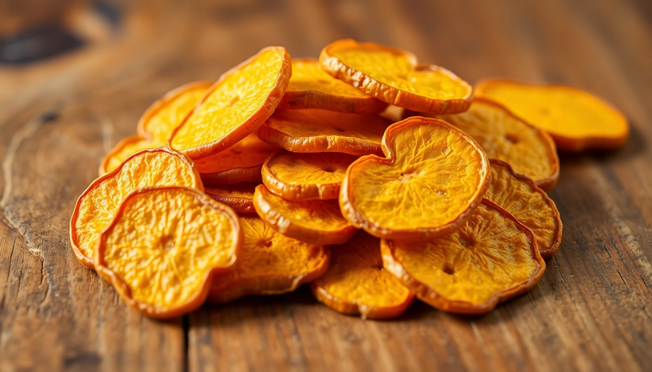 High-quality dried ginger slices arranged on rustic surface highlighting freshness and natural